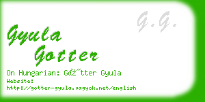 gyula gotter business card